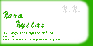 nora nyilas business card